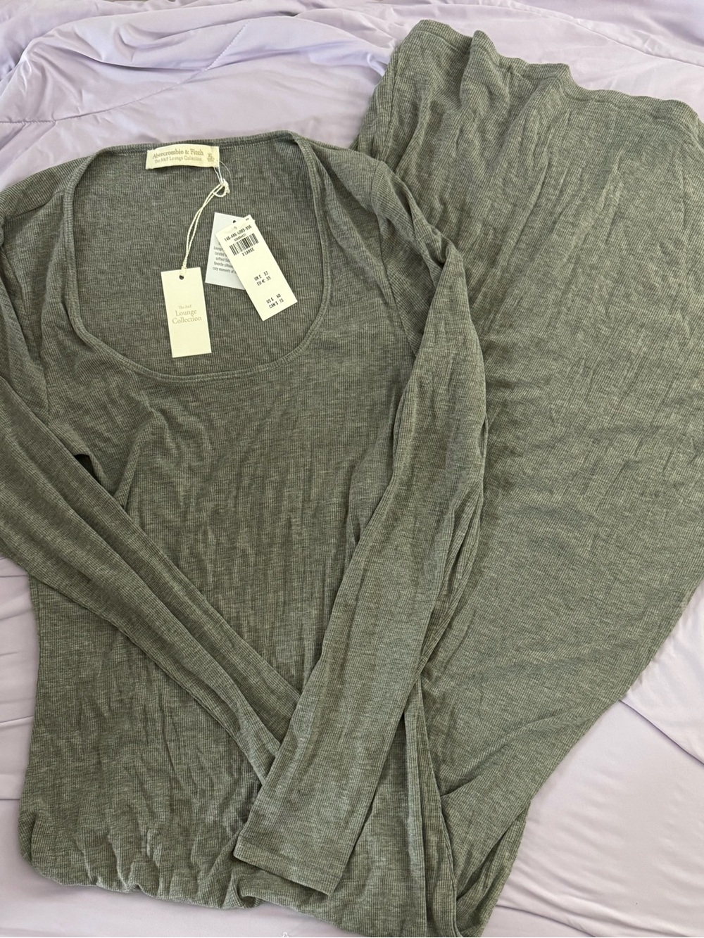 Abercrombie & Fitch Heather Gray Maxi Loungewear Dress